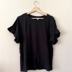 Black flutter sleeve t-shirt, old navy